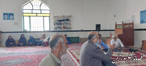 جلسه میز خدمت روستای خمبرآباد در روز دوشنبه برگزار شد