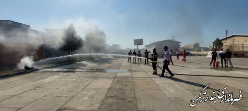 مانور متمرکز پدافند غیرعامل در شهرستان ترکمن برگزار شد