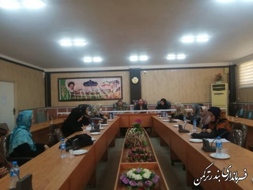 جلسه شورای اندیشه ورزی کارگروه امور بانوان و خانواده شهرستان ترکمن