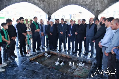مراسم غبارروبی مزار شهدای بهشت فاطمه (س) شهرستان ترکمن برگزار شد
