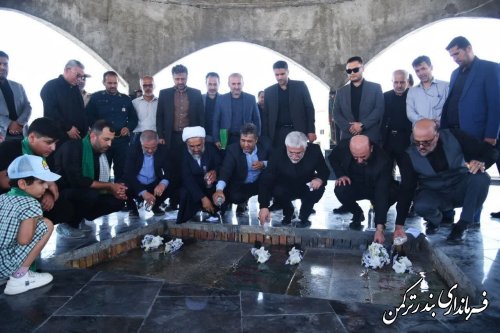 مراسم غبارروبی مزار شهدای بهشت فاطمه (س) شهرستان ترکمن برگزار شد