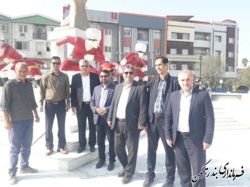 بازدید فرماندار ترکمن از میدان مختومقلی شهرستان