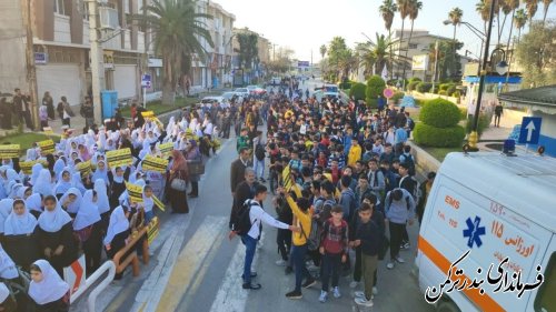 راهپیمایی همبستگی و حمایت مردم ترکمن در حمایت و دفاع از کودکان مضلوم و بی گناه غزه