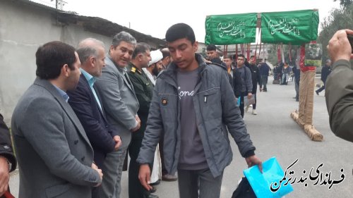 مراسم بدرقه کاروان راهیان نور دانش آموزان پسر متوسطه شهرستان ترکمن
