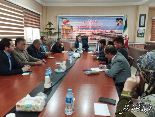 نشست اعضای هیات اجرایی و نظارت شهرستان ترکمن در راستای بررسی تبلیغات نامزدها