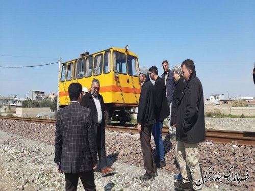 بازدید مسوولان استانی و شهرستانی از پروژه در حال احداث راه آهن بندرترکمن