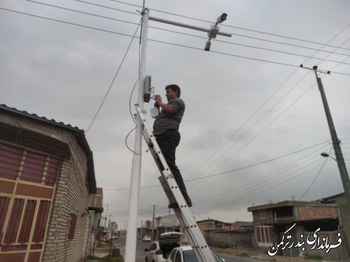 نصب ۵ دوربین مداربسته در روستای چاپاقلی بندرترکمن