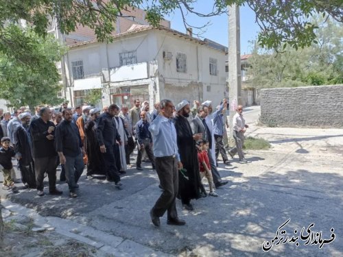 اعلام انزجار نمازگزاران بندرترکمن از جنایات رژیم صهیونیستی