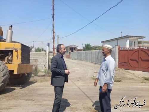 زیرسازی ۳ هزار متر از معابر روستای اسلام تپه بندرترکمن